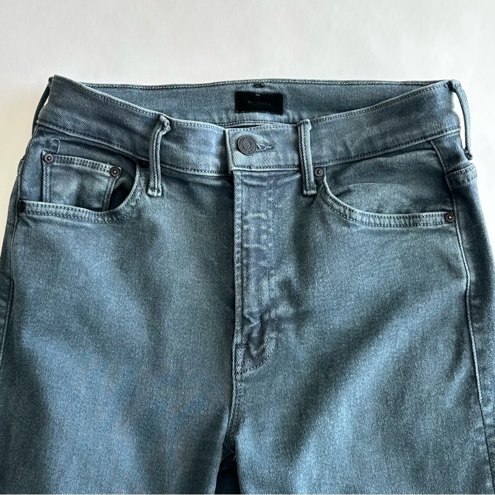 MOTHER Superior The Flirt Fray Wash Jean In Cold Feet Size 24 - Picture 5 of 14